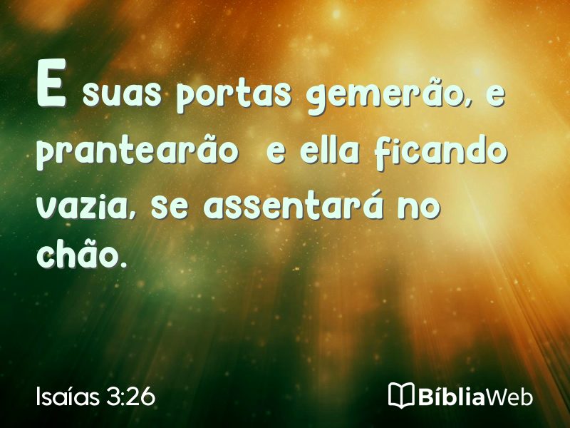 Isaías 3:26 em imagem para compartilhar