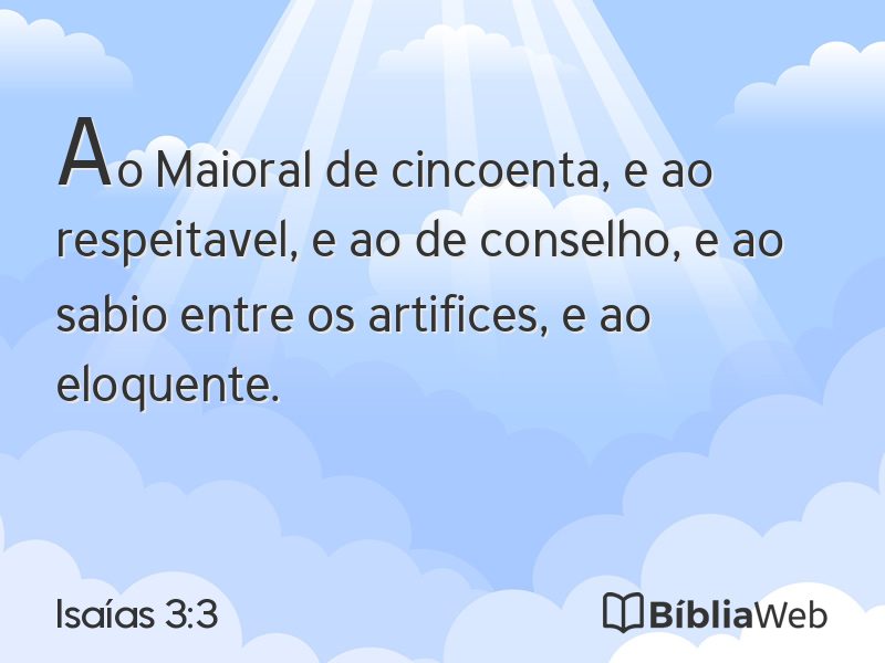 Isaías 3:3 em imagem para compartilhar