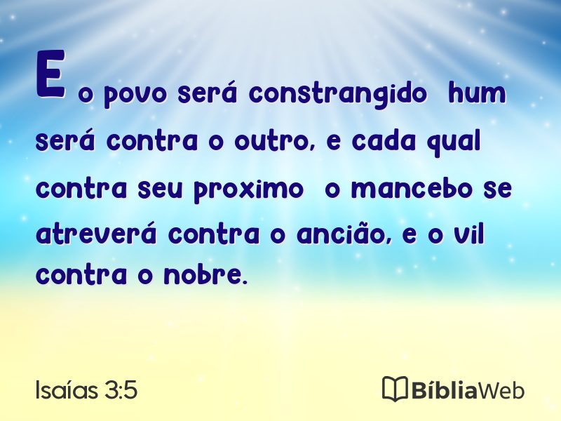 Isaías 3:5 em imagem para compartilhar
