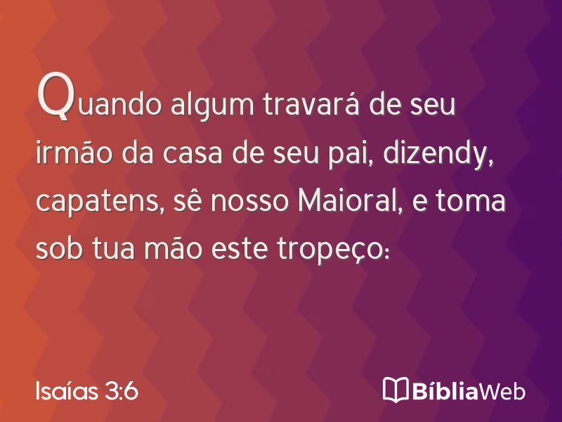 Isaías 3:6 em imagem para compartilhar