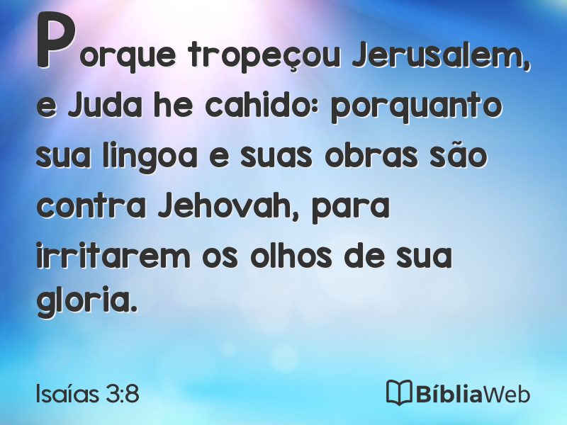Isaías 3:8 em imagem para compartilhar
