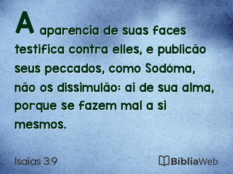 Isaías 3:9 em imagem para compartilhar