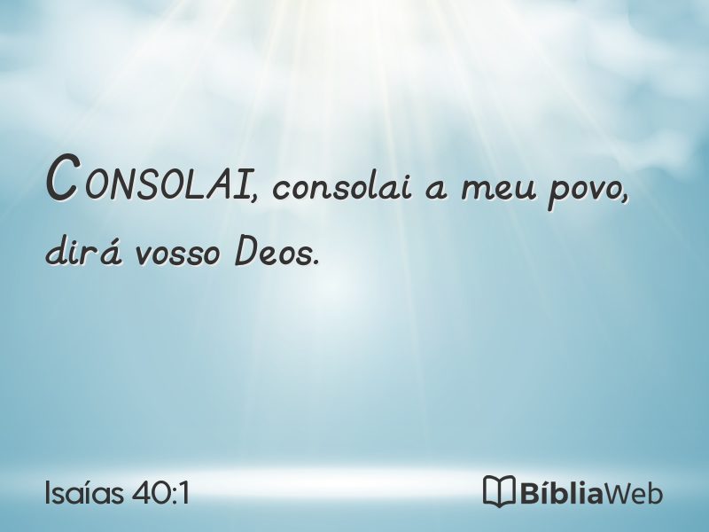 Isaías 40:1 em imagem para compartilhar