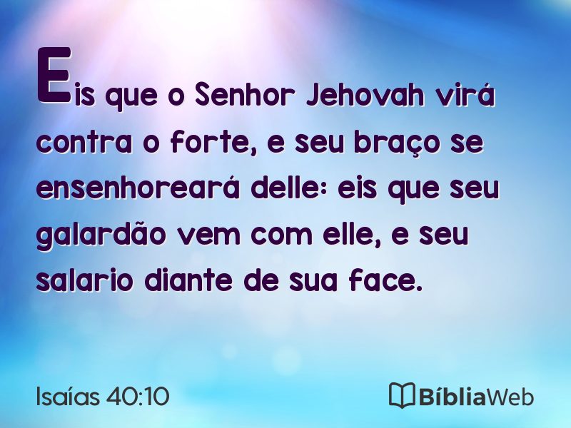 Isaías 40:10 em imagem para compartilhar