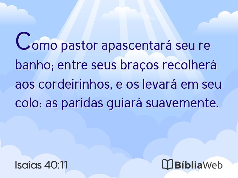 Isaías 40:11 em imagem para compartilhar
