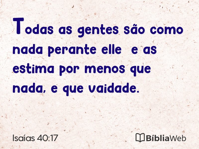 Isaías 40:17 em imagem para compartilhar