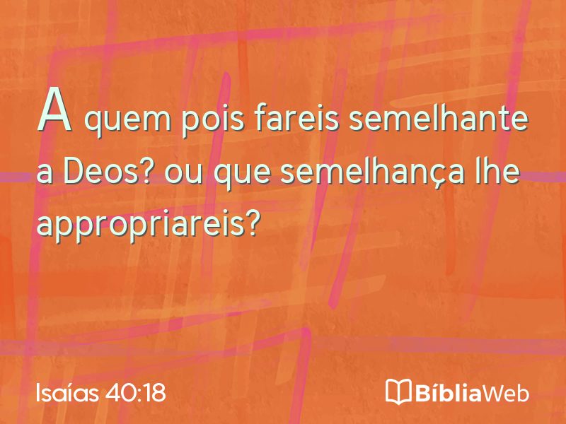 Isaías 40:18 em imagem para compartilhar