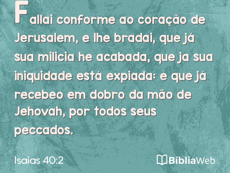 Isaías 40:2 em imagem para compartilhar