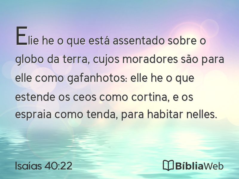 Isaías 40:22 em imagem para compartilhar