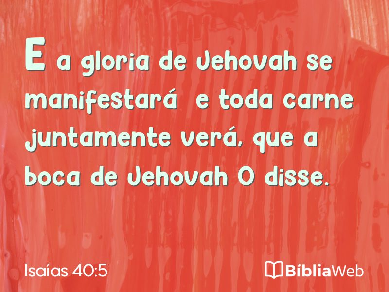 Isaías 40:5 em imagem para compartilhar