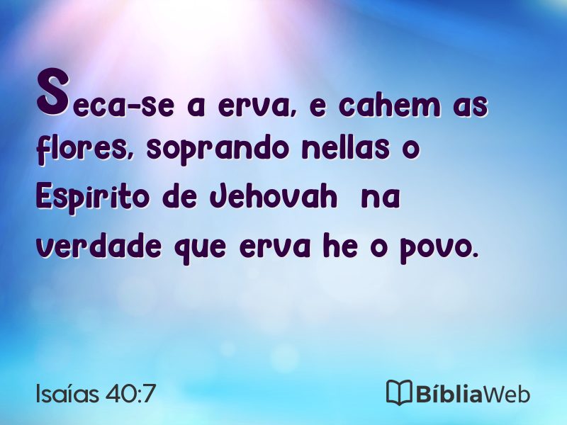 Isaías 40:7 em imagem para compartilhar