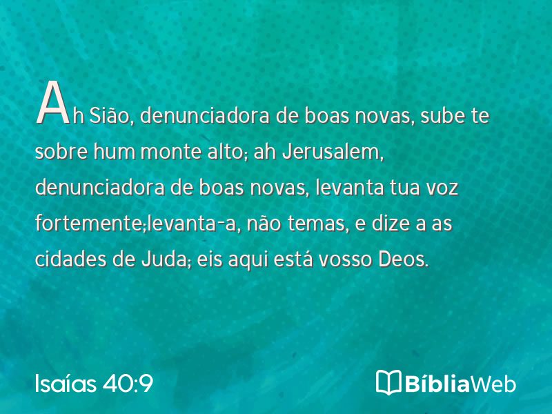 Isaías 40:9 em imagem para compartilhar