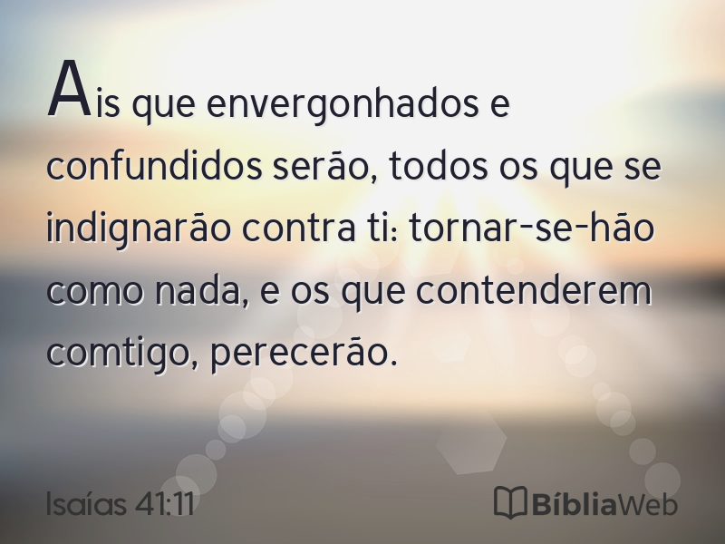 Isaías 41:11 em imagem para compartilhar