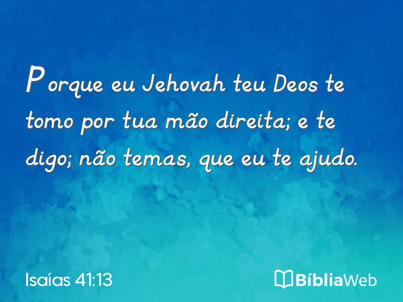 Isaías 41:13 em imagem para compartilhar