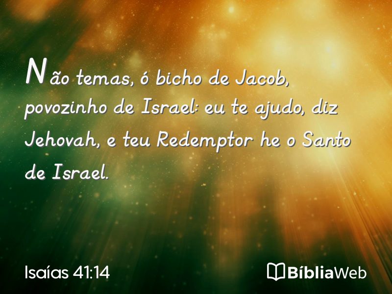Isaías 41:14 em imagem para compartilhar