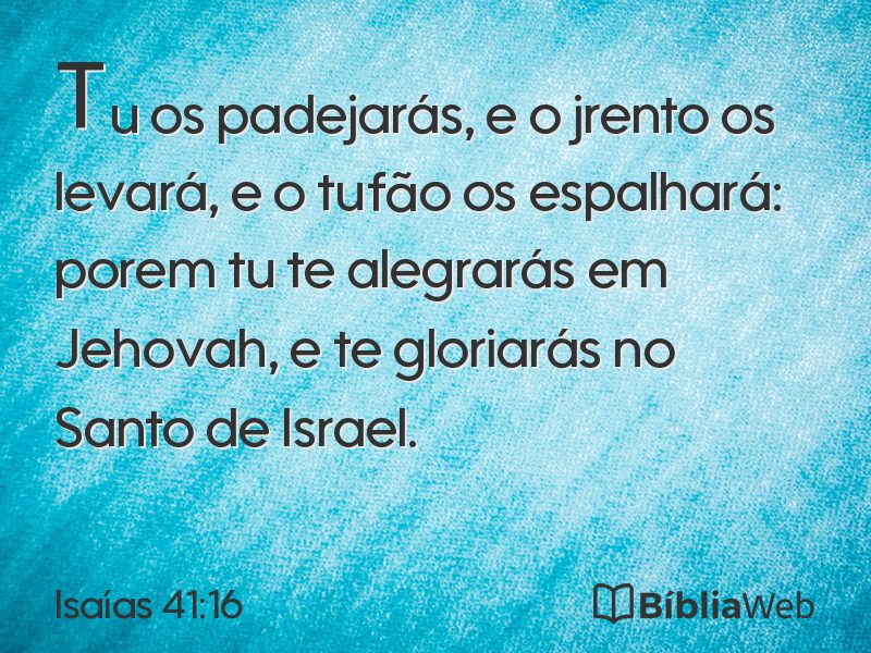 Isaías 41:16 em imagem para compartilhar