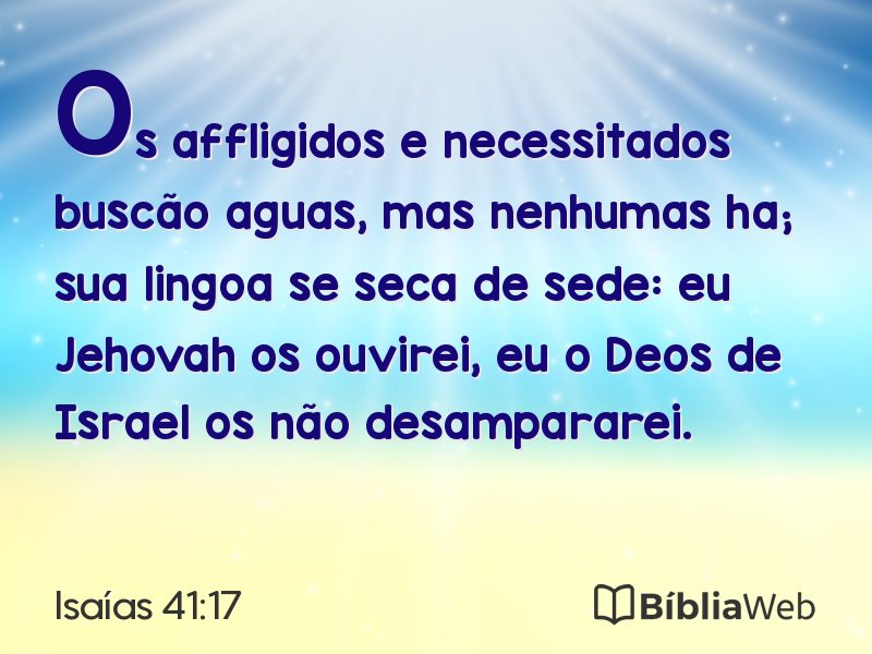 Isaías 41:17 em imagem para compartilhar