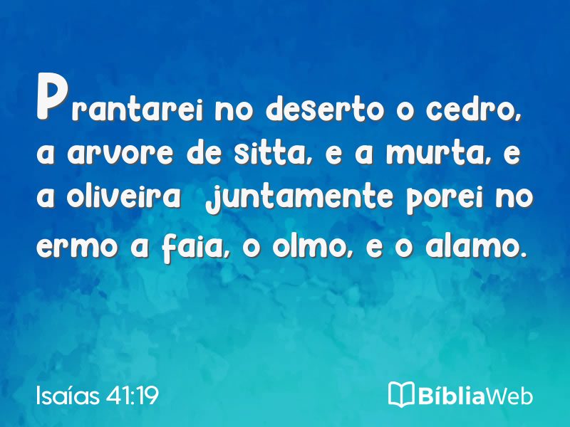 Isaías 41:19 em imagem para compartilhar