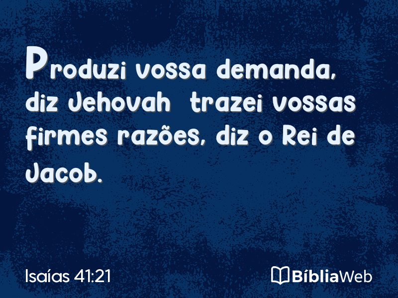 Isaías 41:21 em imagem para compartilhar