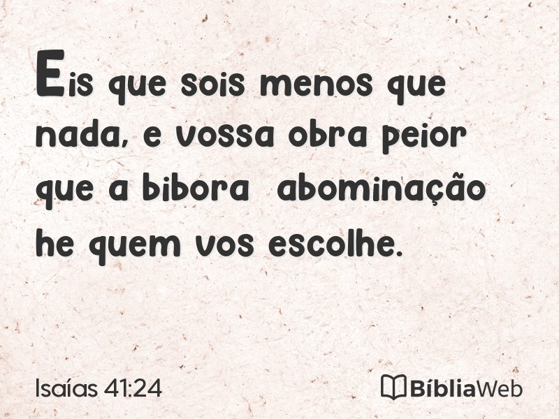 Isaías 41:24 em imagem para compartilhar
