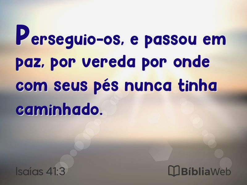 Isaías 41:3 em imagem para compartilhar