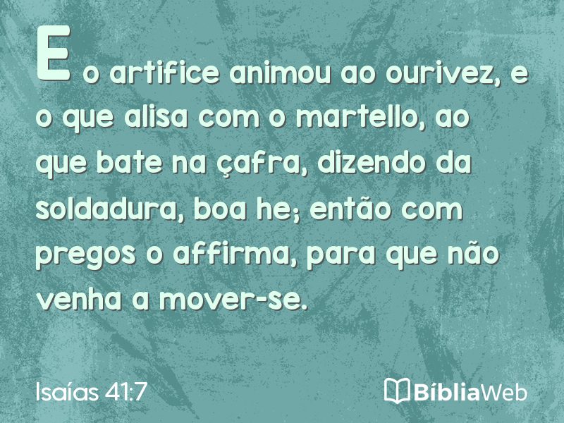 Isaías 41:7 em imagem para compartilhar