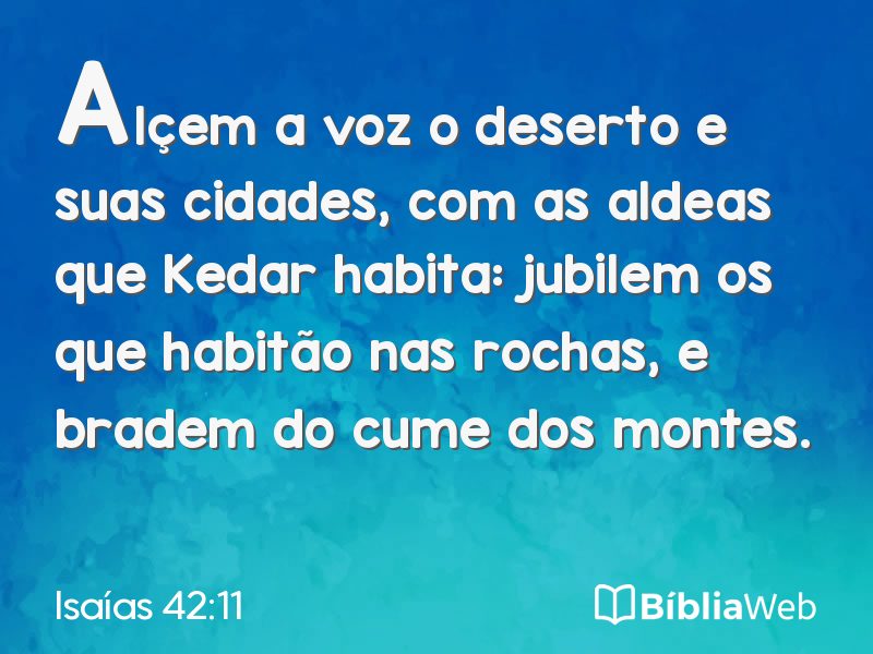 Isaías 42:11 em imagem para compartilhar