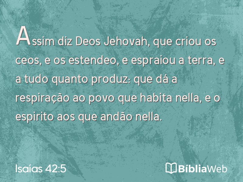 Isaías 42:5 em imagem para compartilhar
