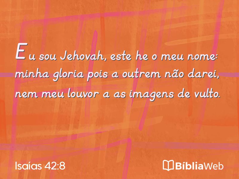 Isaías 42:8 em imagem para compartilhar