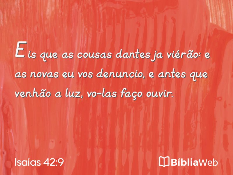 Isaías 42:9 em imagem para compartilhar