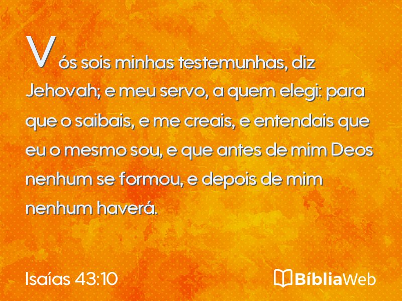 Isaías 43:10 em imagem para compartilhar
