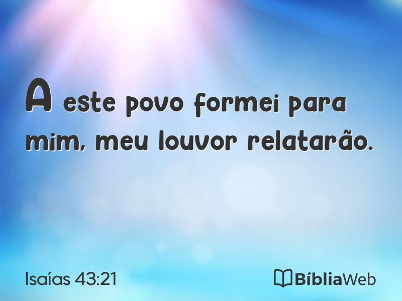Isaías 43:21 em imagem para compartilhar