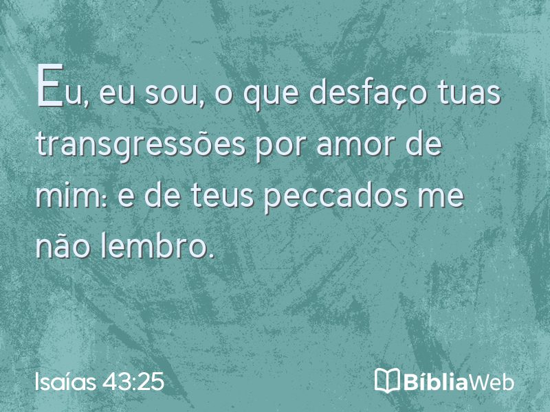Isaías 43:25 em imagem para compartilhar