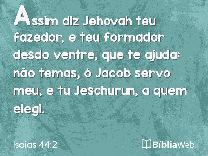 Isaías 44:2 em imagem para compartilhar