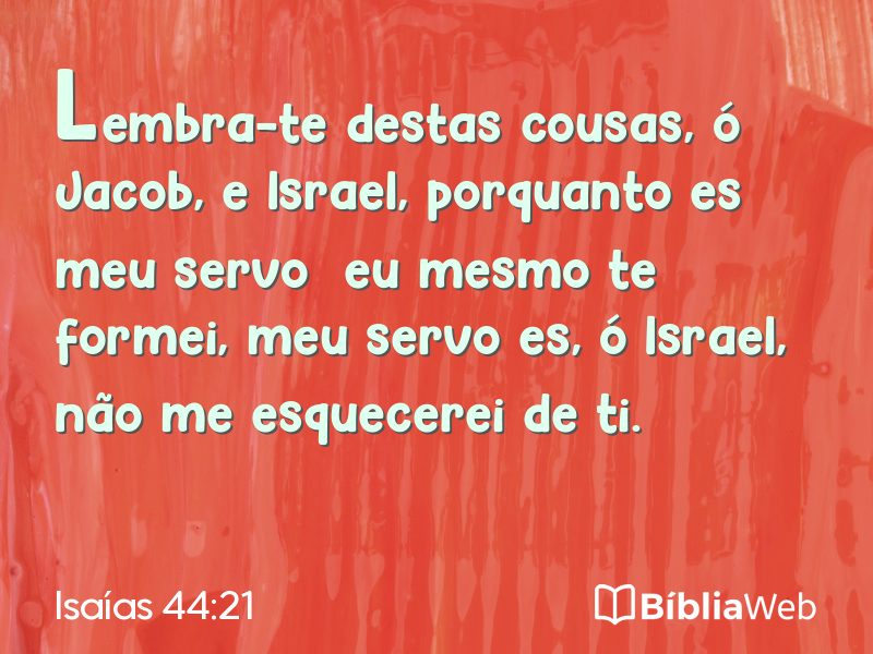 Isaías 44:21 em imagem para compartilhar