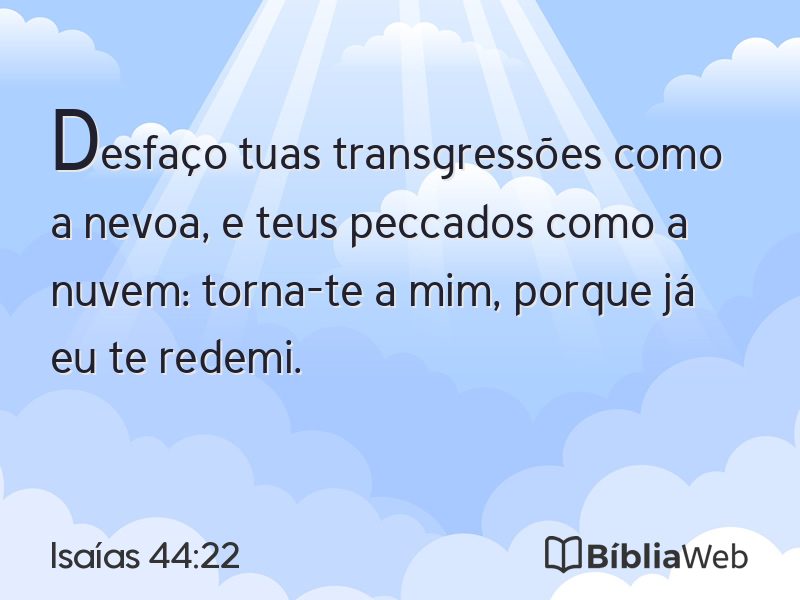 Isaías 44:22 em imagem para compartilhar