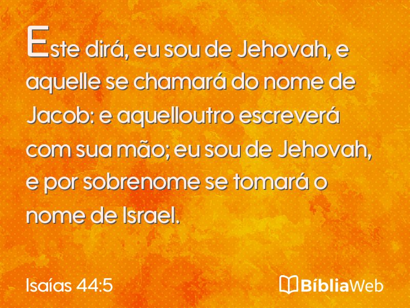 Isaías 44:5 em imagem para compartilhar