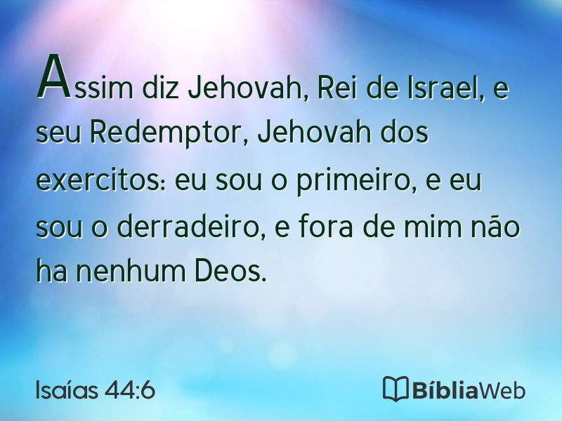 Isaías 44:6 em imagem para compartilhar