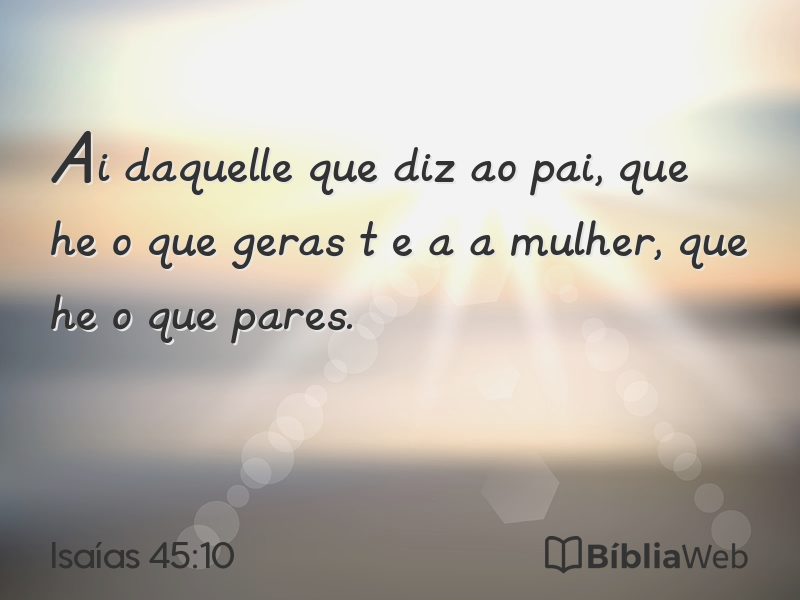 Isaías 45:10 em imagem para compartilhar