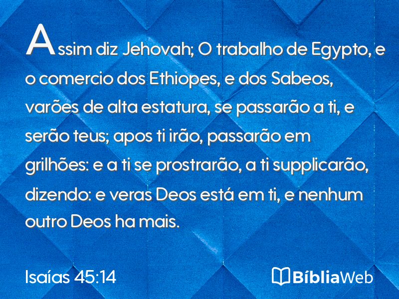 Isaías 45:14 em imagem para compartilhar