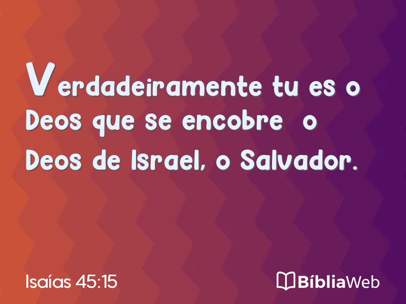 Isaías 45:15 em imagem para compartilhar