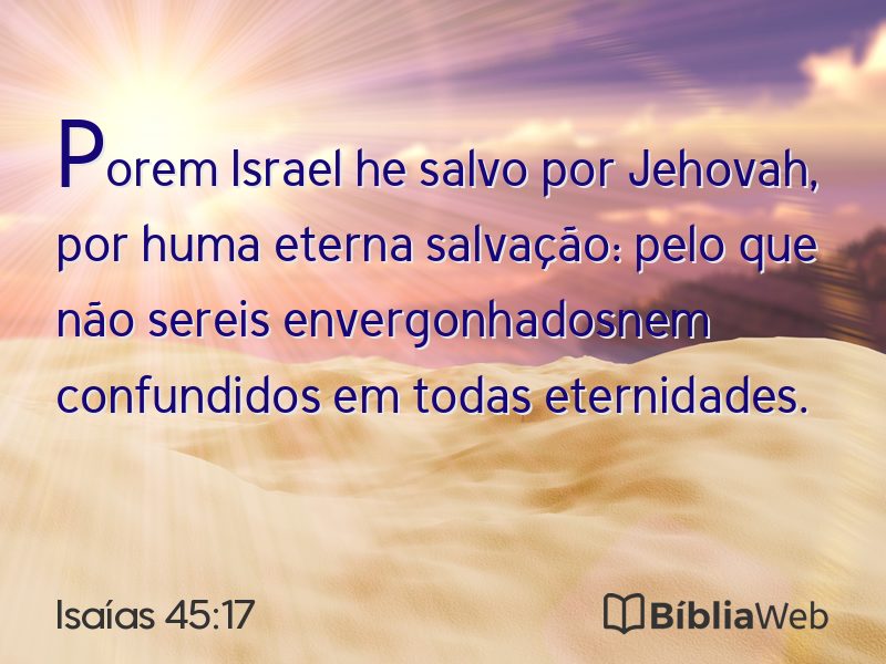Isaías 45:17 em imagem para compartilhar