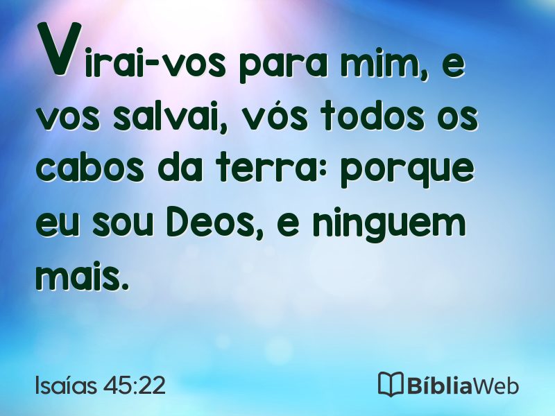 Isaías 45:22 em imagem para compartilhar