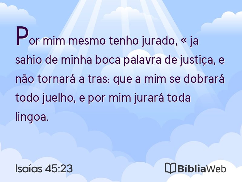 Isaías 45:23 em imagem para compartilhar