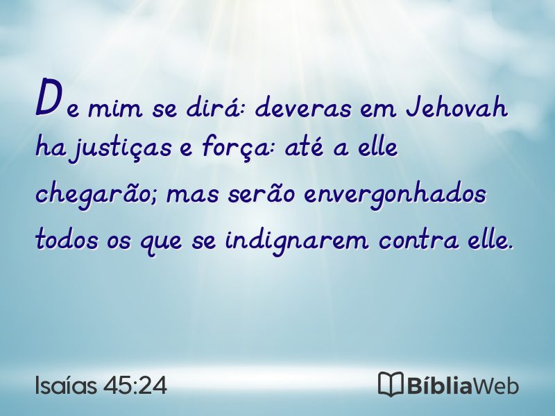 Isaías 45:24 em imagem para compartilhar