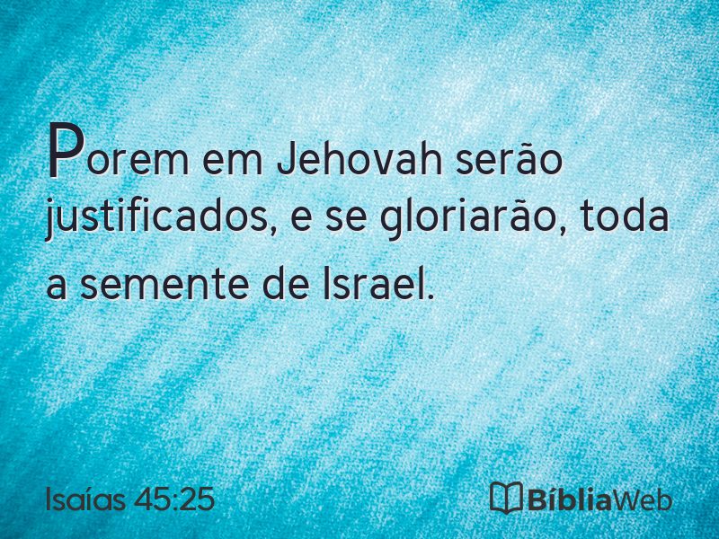 Isaías 45:25 em imagem para compartilhar