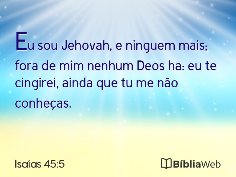 Isaías 45:5 em imagem para compartilhar