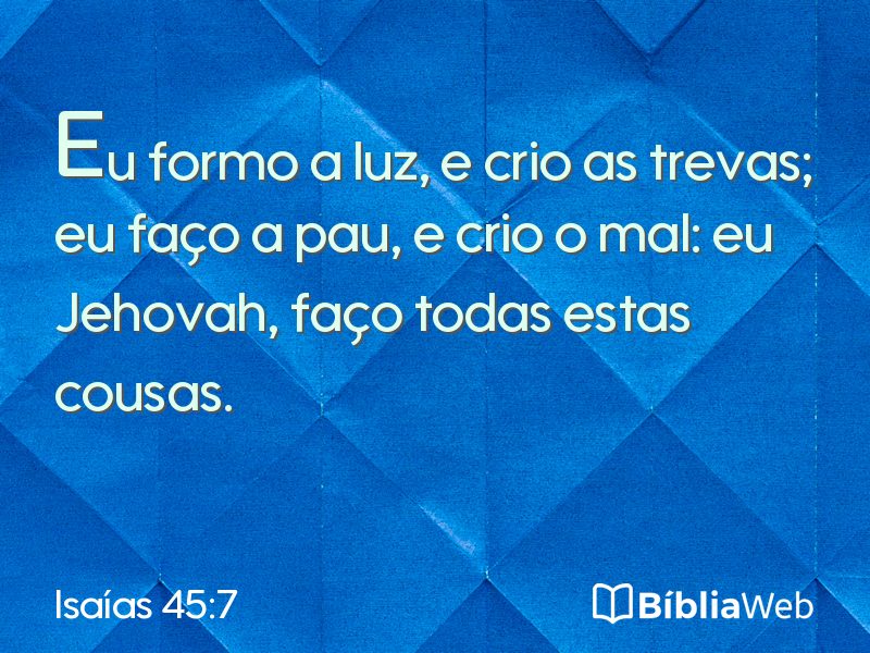 Isaías 45:7 em imagem para compartilhar