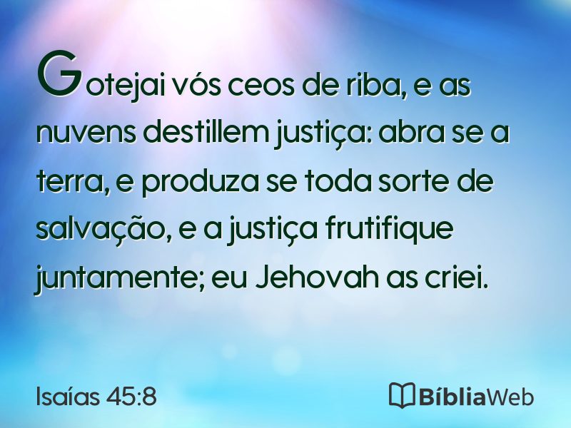 Isaías 45:8 em imagem para compartilhar