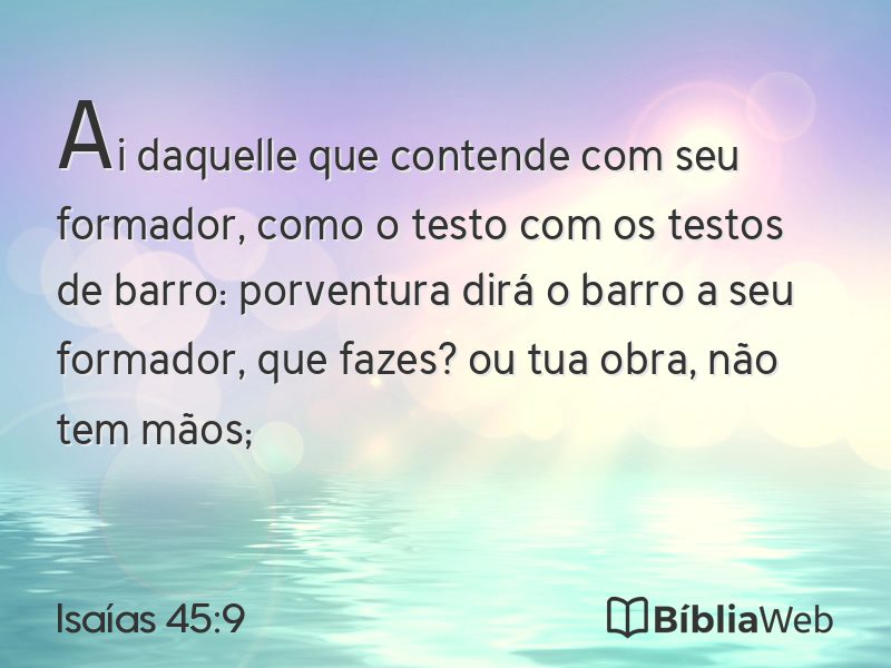 Isaías 45:9 em imagem para compartilhar